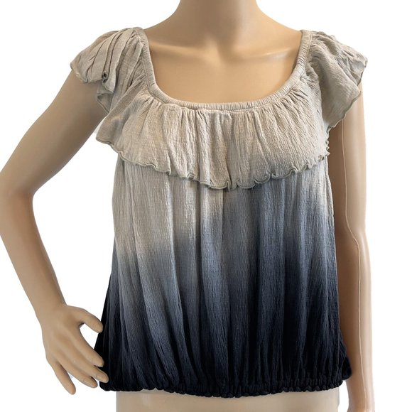 Free People Tops - NEW Free People Ruffle Peasant Top Boho S oversized